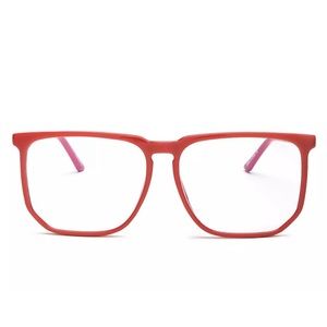 Quay Clear Glasses With Red Rim stranger